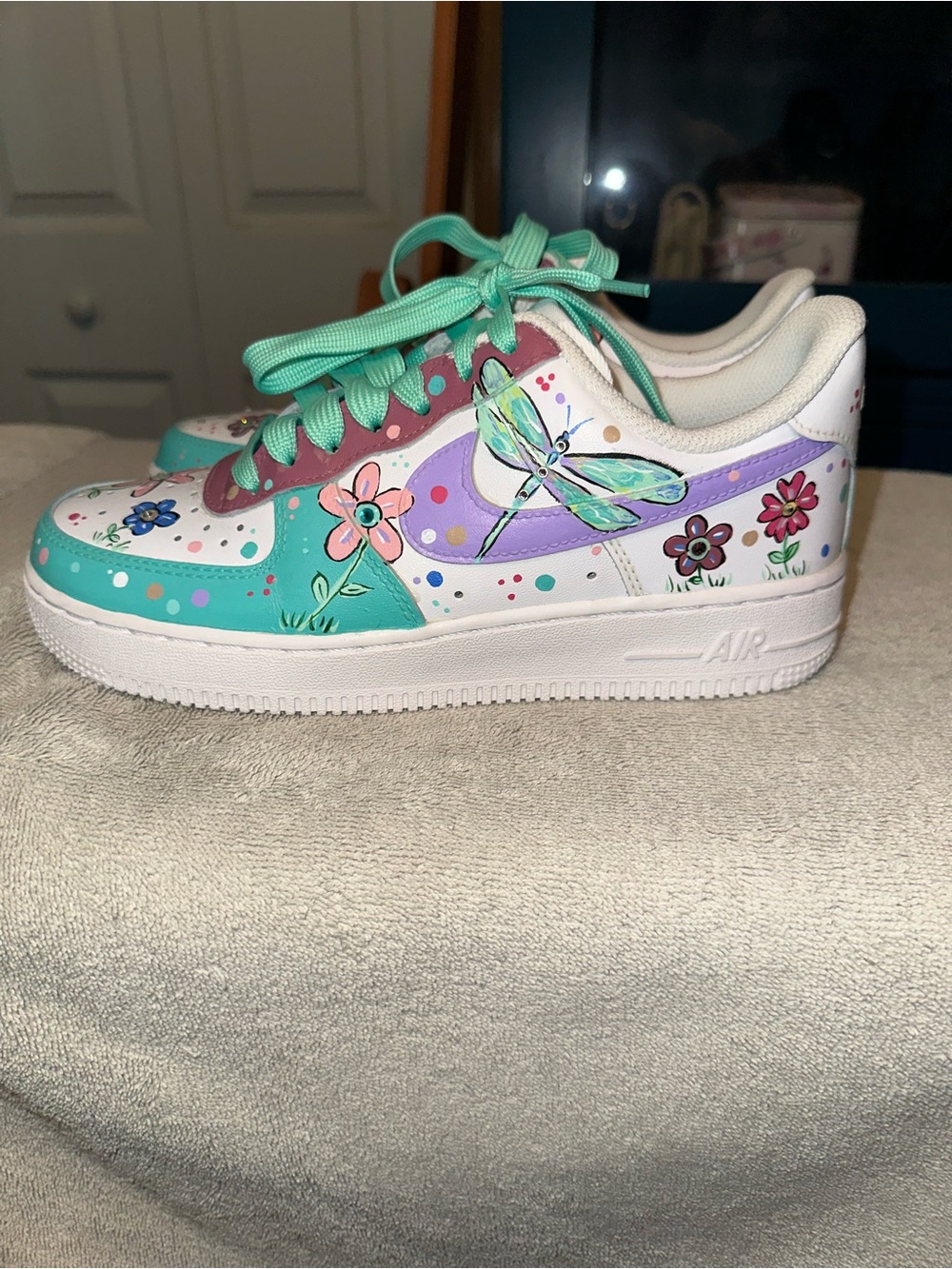 Hand painted Nike Air Force 1 size 7